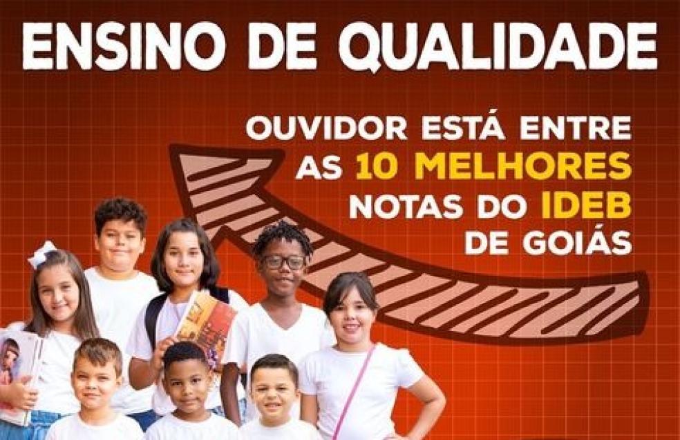 Ensino de qualidade – Ouvidor fica entre as 10 cidades com melhores notas do IDEB em Goiás.