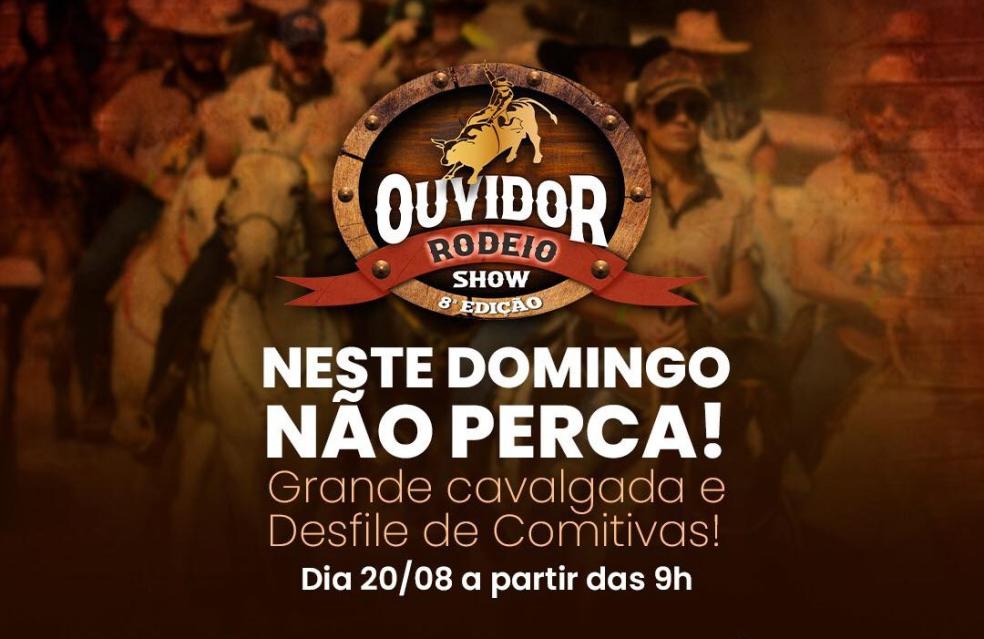 Grande cavalgada e desfile de comitivas.