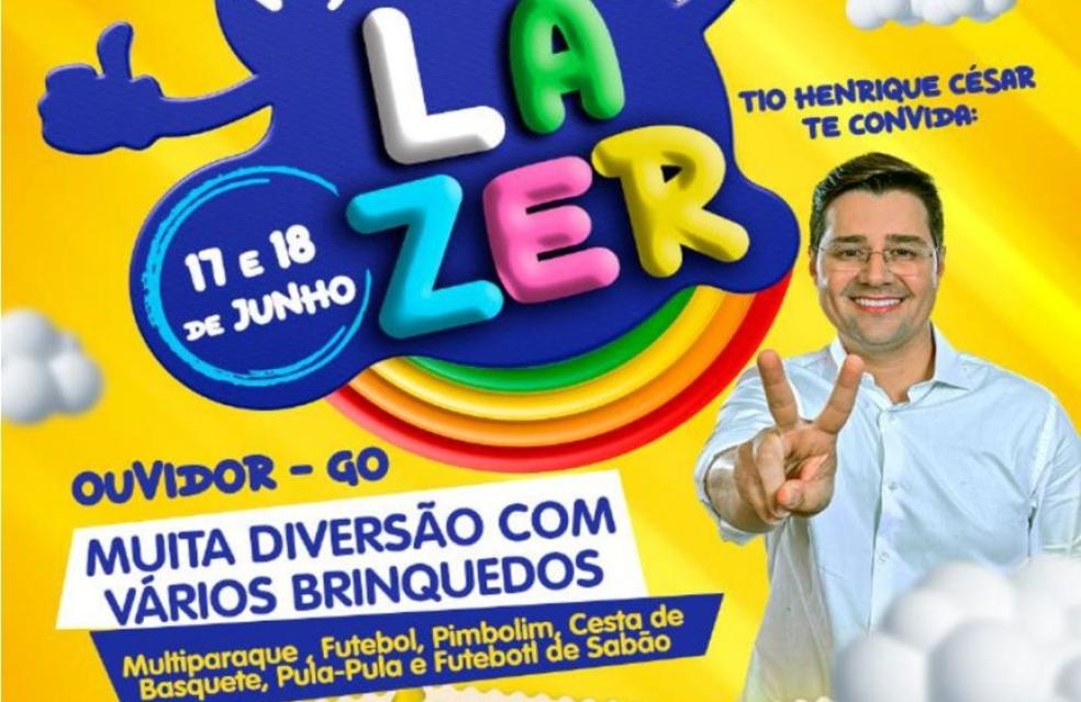 A Prefeitura Municipal de Ouvidor, através da secretaria de esportes e lazer em parceria com o Deputado Estadual Henrique César, traz muita diversão e muitos brinquedos para criançada ouvidorense.