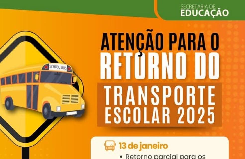 Atenção para o retorno do transporte escolar!